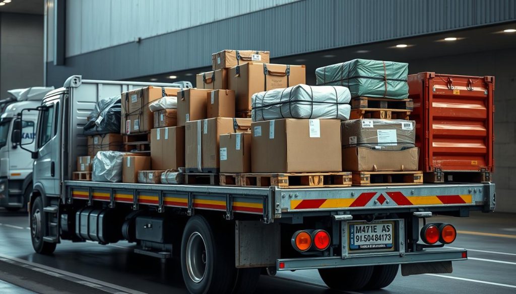 Beiladung Ladefläche teilen im Transportwesen