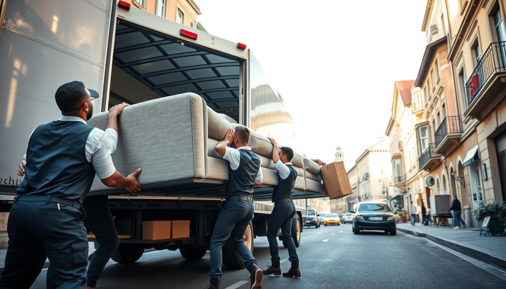 Professionelle Umzugshelfer Berlin beim effizienten Möbeltransport